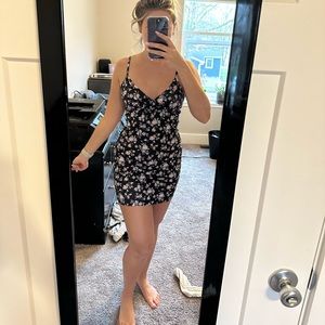 Body con floral dress mini